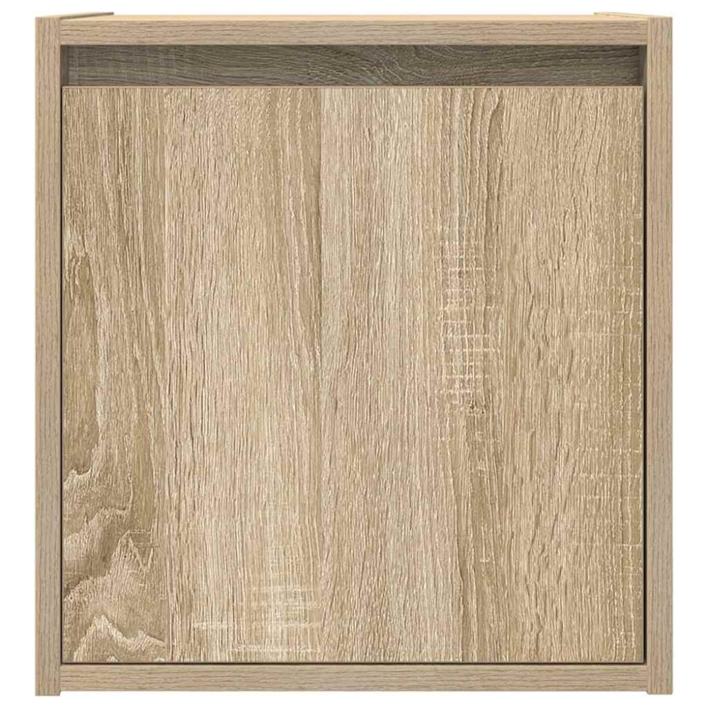 Produktbild för Väggmonterade sängskåp 2 st, Sonoma Ek 38x34x40 cm