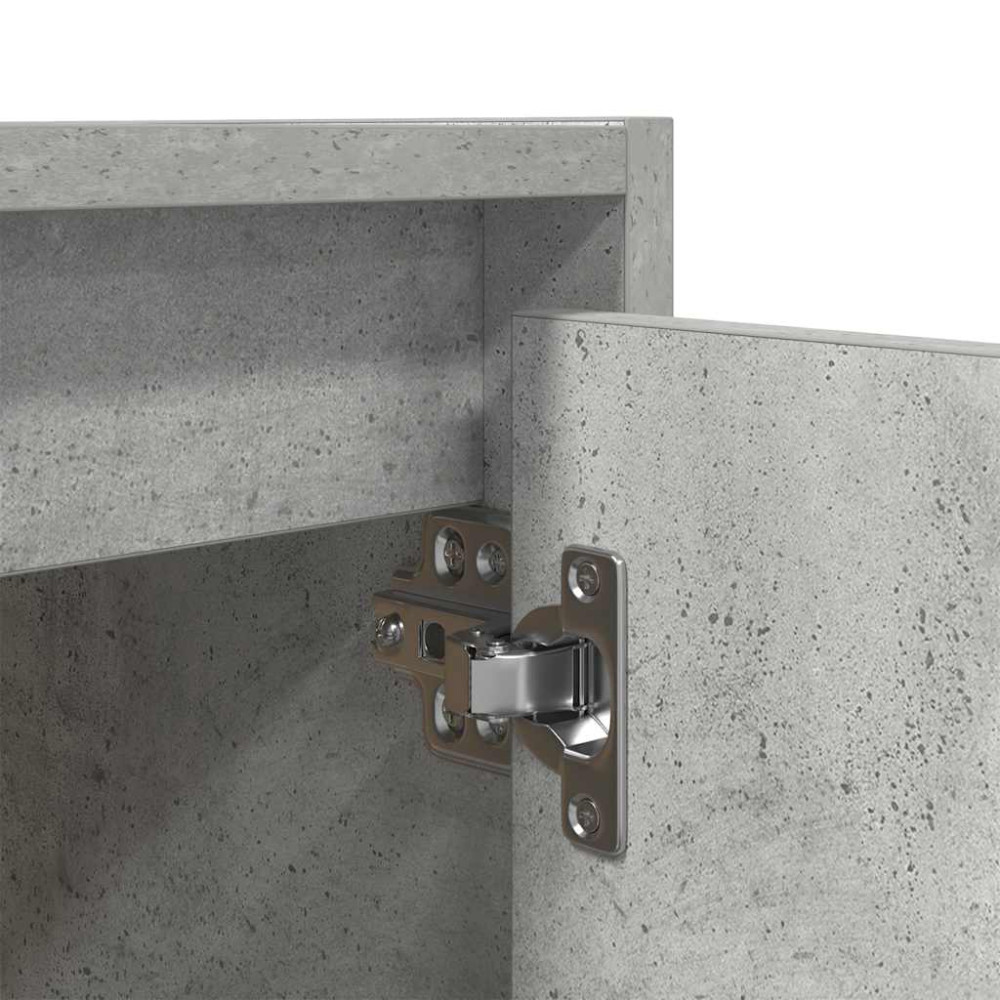 Produktbild för Vägghängt sängskåp betonggrå 38x34x40 cm