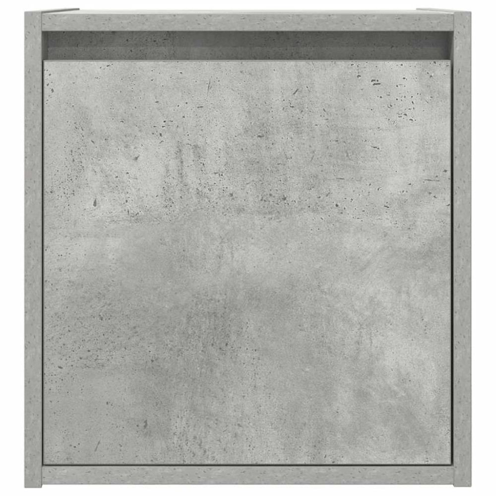 Produktbild för Vägghängt sängskåp betonggrå 38x34x40 cm