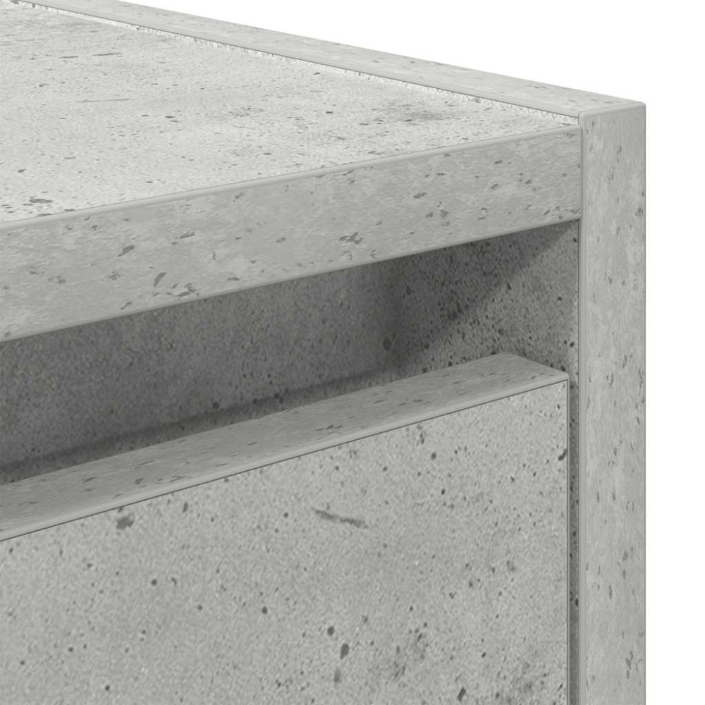 Produktbild för Väggmonterade sängskåp 2 st betonggrå 38x34x40 cm