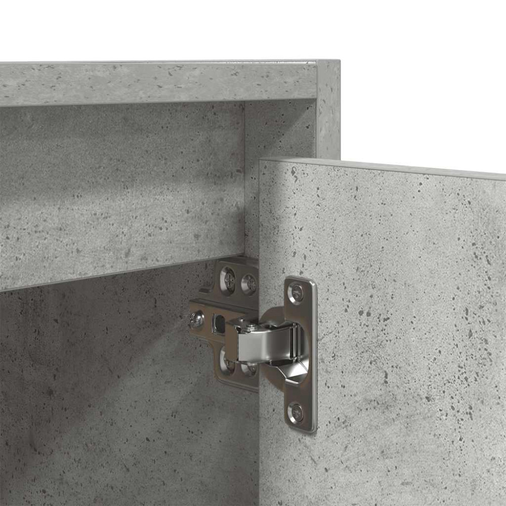 Produktbild för Väggmonterade sängskåp 2 st betonggrå 38x34x40 cm