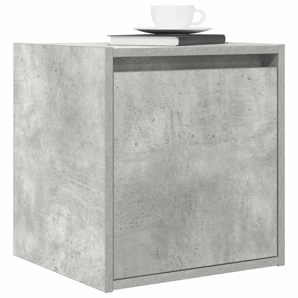 Produktbild för Väggmonterade sängskåp 2 st betonggrå 38x34x40 cm