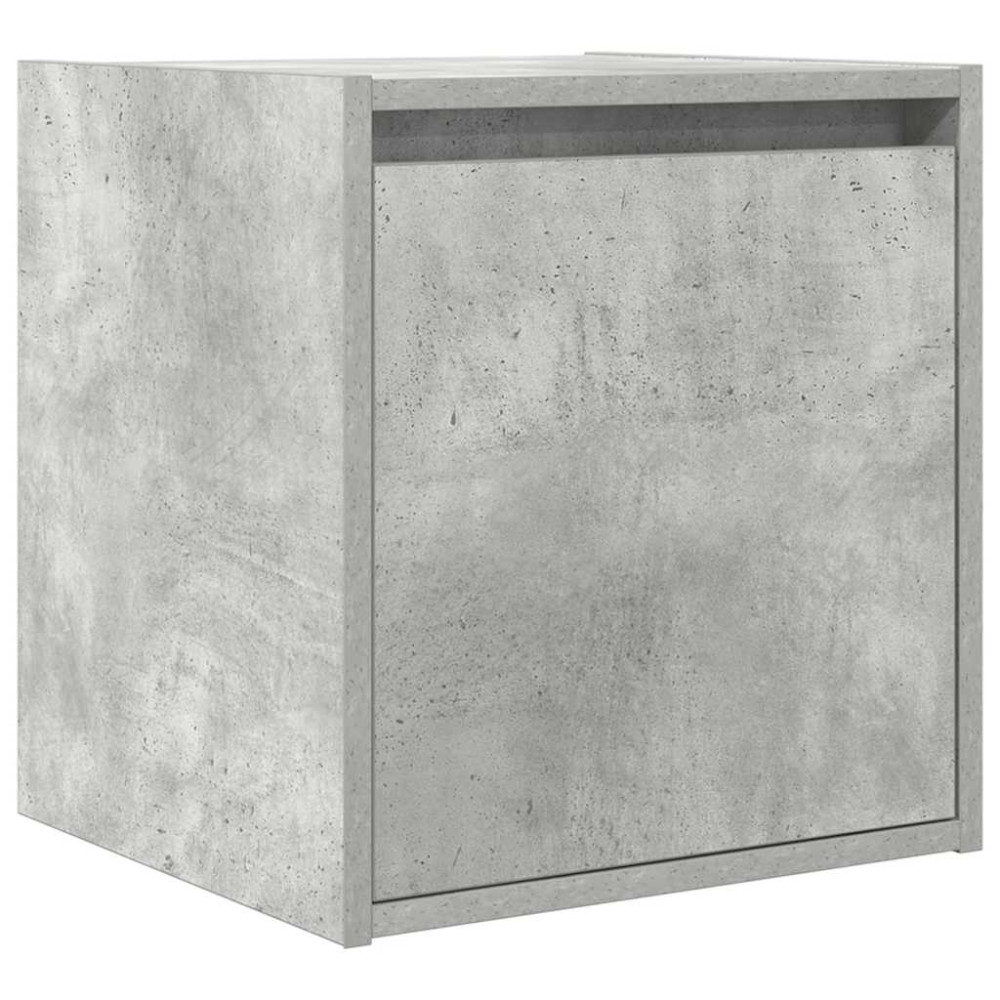 Produktbild för Väggmonterade sängskåp 2 st betonggrå 38x34x40 cm