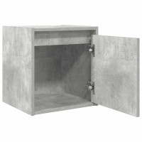 Produktbild för Väggmonterade sängskåp 2 st betonggrå 38x34x40 cm