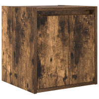 Produktbild för Väggmonterade sängskåp 2 st rökt ek 38x34x40 cm