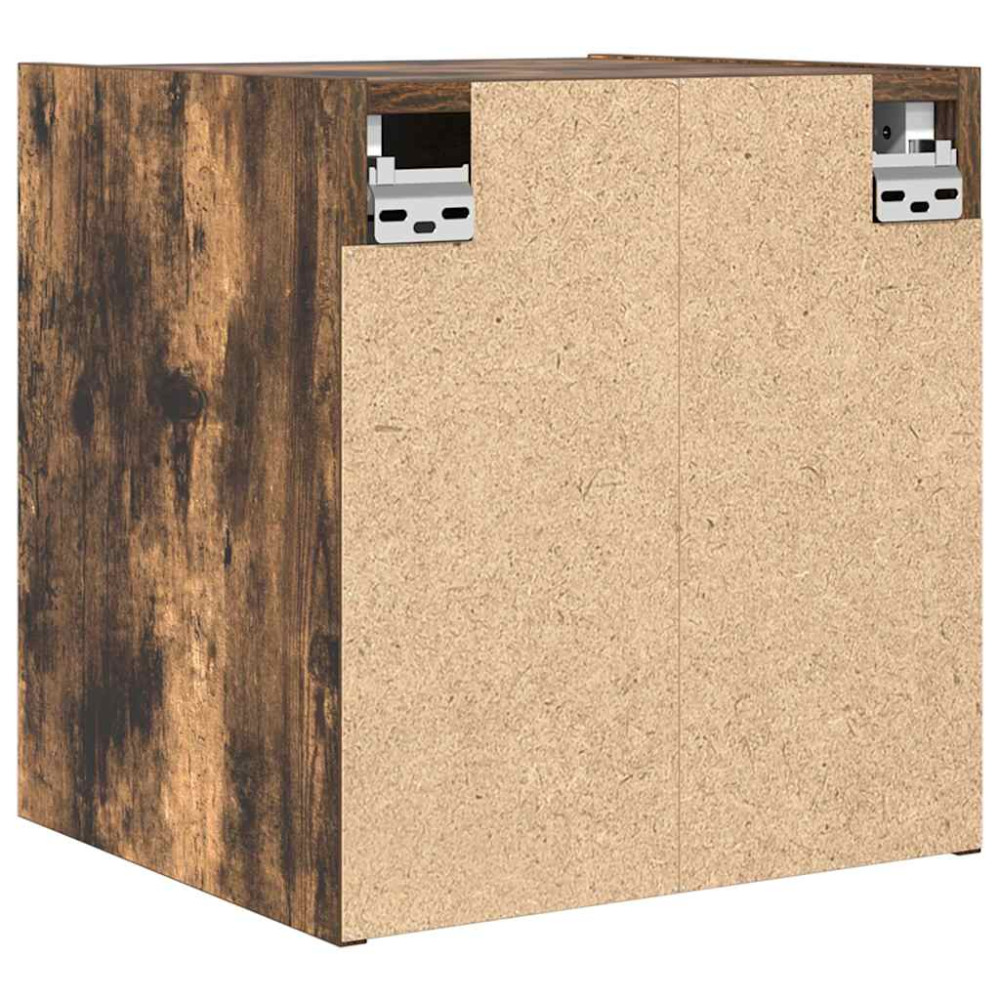 Produktbild för Väggmonterade sängskåp 2 st rökt ek 38x34x40 cm