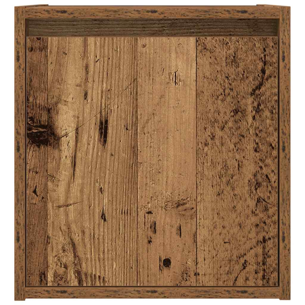 Produktbild för Väggmonterade sängskåp 2 st gammalt trä 38x34x40 cm