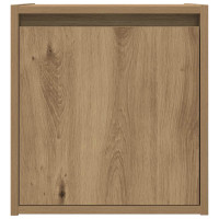 Produktbild för Väggmonterat sängskåp hantverksmässigt ek 38x34x40 cm