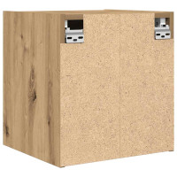 Produktbild för Väggmonterat sängskåp hantverksmässigt ek 38x34x40 cm