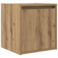Produktbild för Väggmonterade sängskåp 2 st, hantverksmässig ek 38x34x40 cm