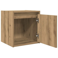 Produktbild för Väggmonterade sängskåp 2 st, hantverksmässig ek 38x34x40 cm