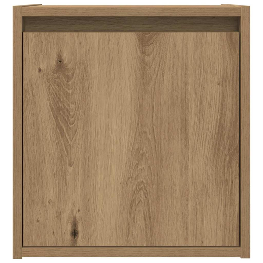 Produktbild för Väggmonterade sängskåp 2 st, hantverksmässig ek 38x34x40 cm