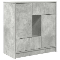 Produktbild för Skänk med lådor och dörrar betonggrå 70,5x34x74,5 cm