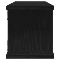 Produktbild för Vägghyllor 2 st svart ek 105x18x20 cm konstruerat trä