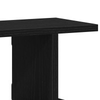 Produktbild för Vägghyllor 2 st svart ek 105x18x20 cm konstruerat trä
