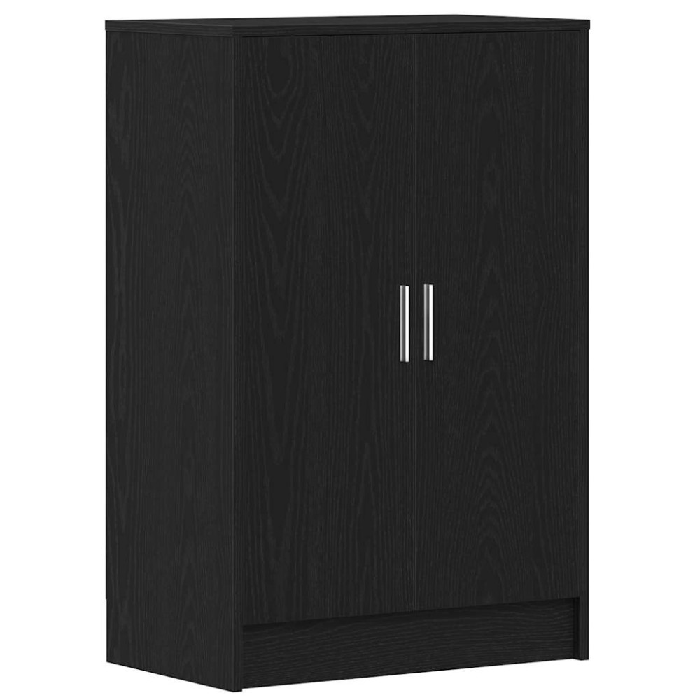 Produktbild för Skoskåp svart ek 60x35x92 cm konstruerat trä