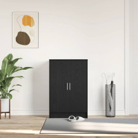 Produktbild för Skoskåp svart ek 60x35x92 cm konstruerat trä