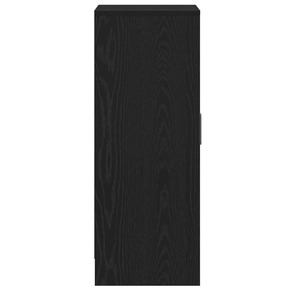 Produktbild för Skoskåp svart ek 60x35x92 cm konstruerat trä