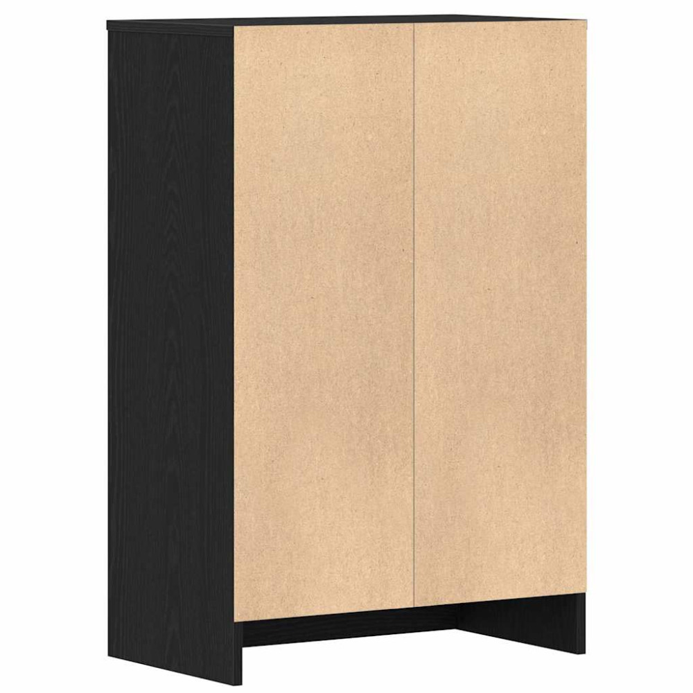 Produktbild för Skoskåp svart ek 60x35x92 cm konstruerat trä
