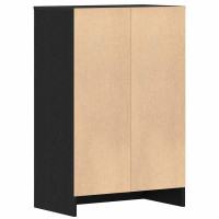 Produktbild för Skoskåp svart ek 60x35x92 cm konstruerat trä