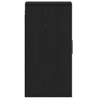 Produktbild för Skoskåp 2 st svart ek 32x35x70 cm konstruerat trä