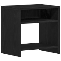 Produktbild för Sängbord svart ek 40x30x40 cm konstruerat trä