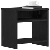 Produktbild för Sängbord svart ek 40x30x40 cm konstruerat trä