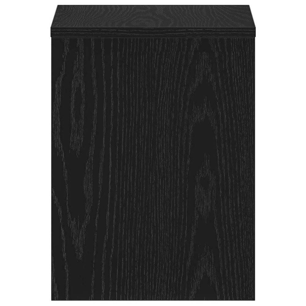 Produktbild för Sängbord svart ek 40x30x40 cm konstruerat trä