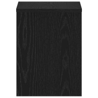 Produktbild för Sängbord svart ek 40x30x40 cm konstruerat trä