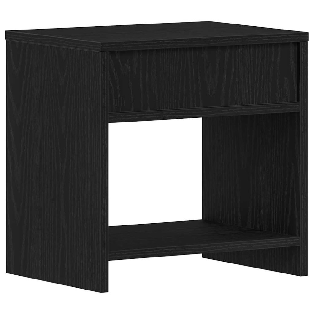Produktbild för Sängbord svart ek 40x30x40 cm konstruerat trä