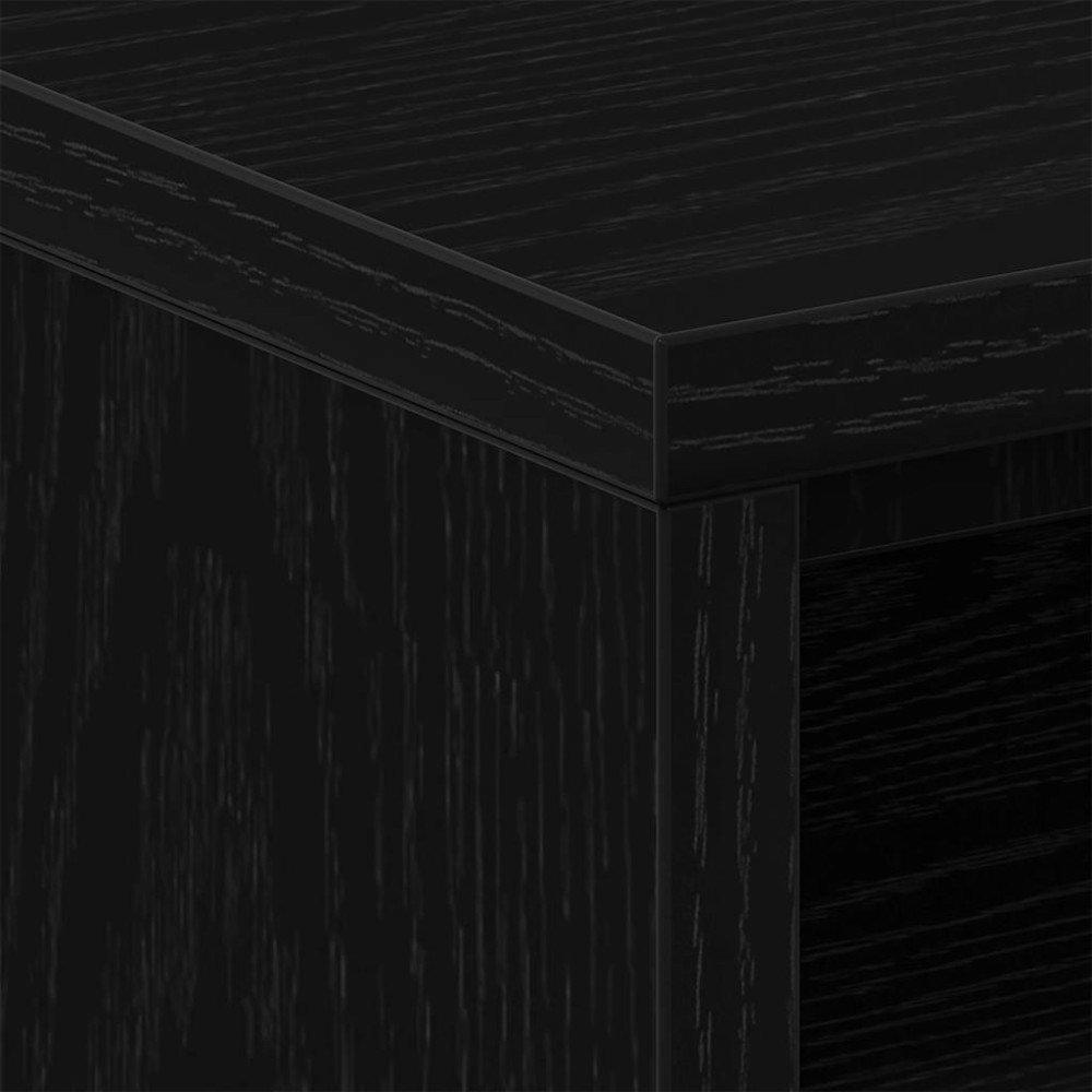 Produktbild för Sängbord svart ek 40x30x40 cm konstruerat trä