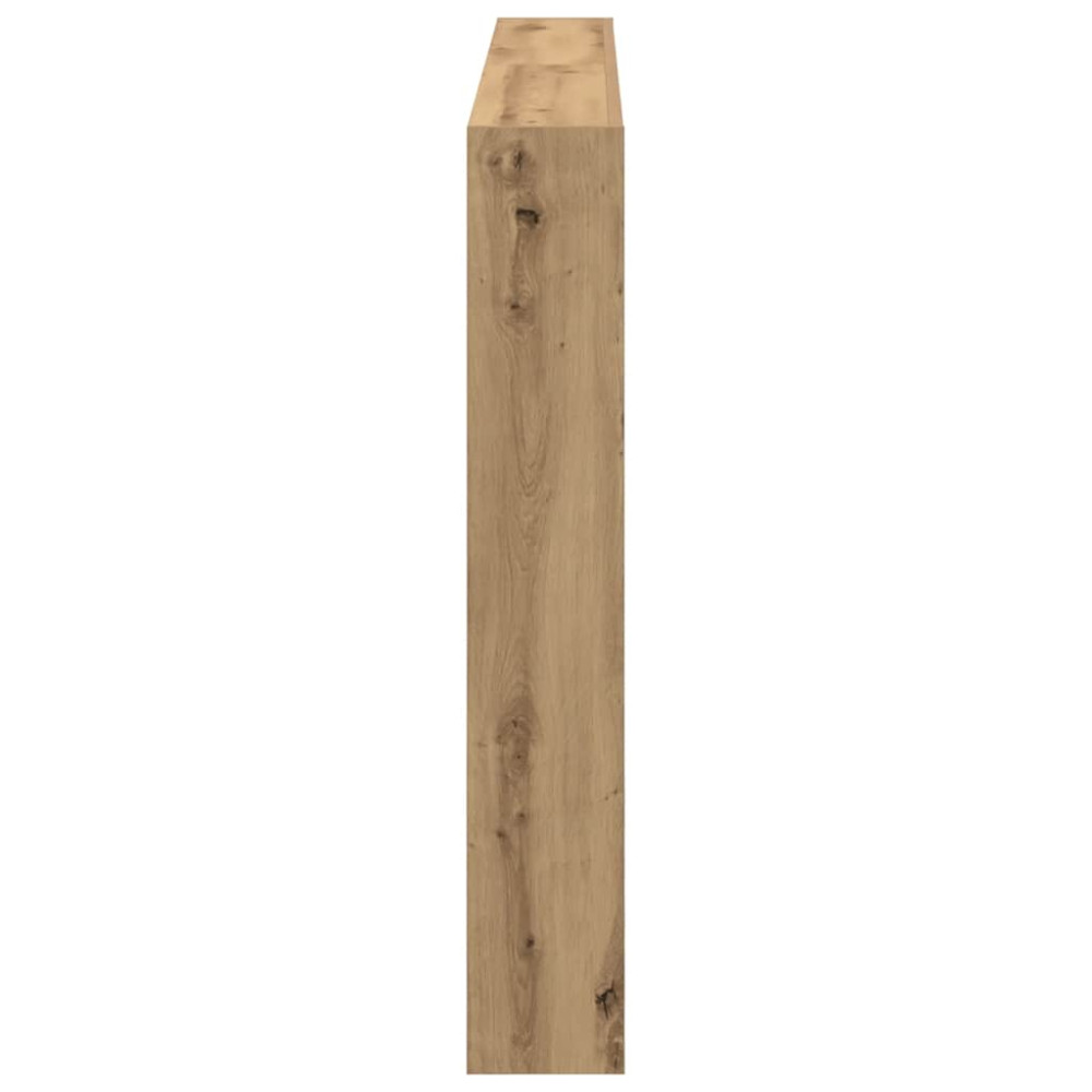 Produktbild för Skåp till huvudgavel med LED Artisan ek 160x17x102 cm