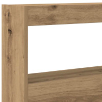 Produktbild för Skåp till huvudgavel med LED Artisan ek 160x17x102 cm