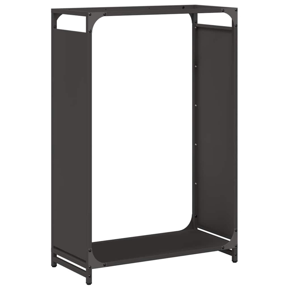 Produktbild för Vedställ svart 60x28x90 cm kallvalsat stål