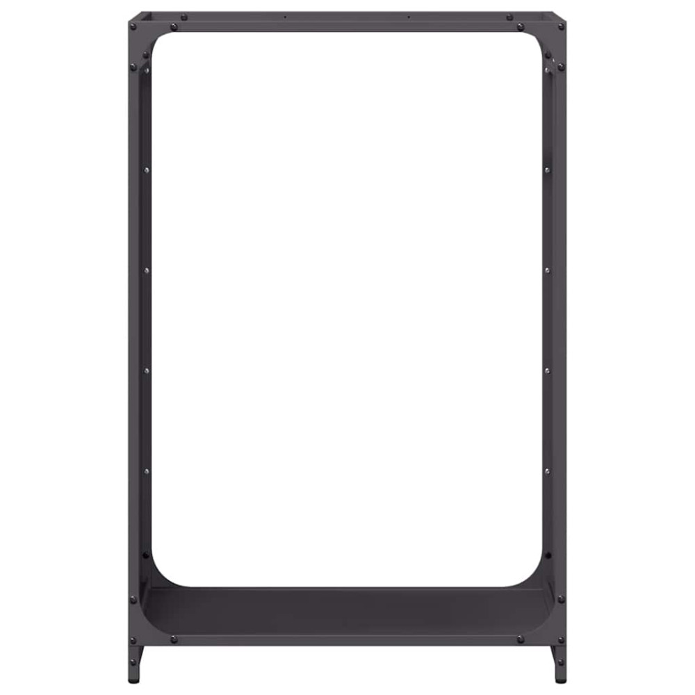 Produktbild för Vedställ svart 60x28x90 cm kallvalsat stål