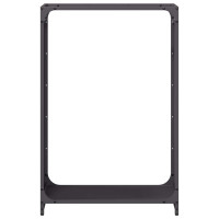 Produktbild för Vedställ svart 60x28x90 cm kallvalsat stål