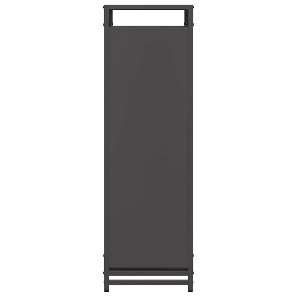 Produktbild för Vedställ svart 60x28x90 cm kallvalsat stål