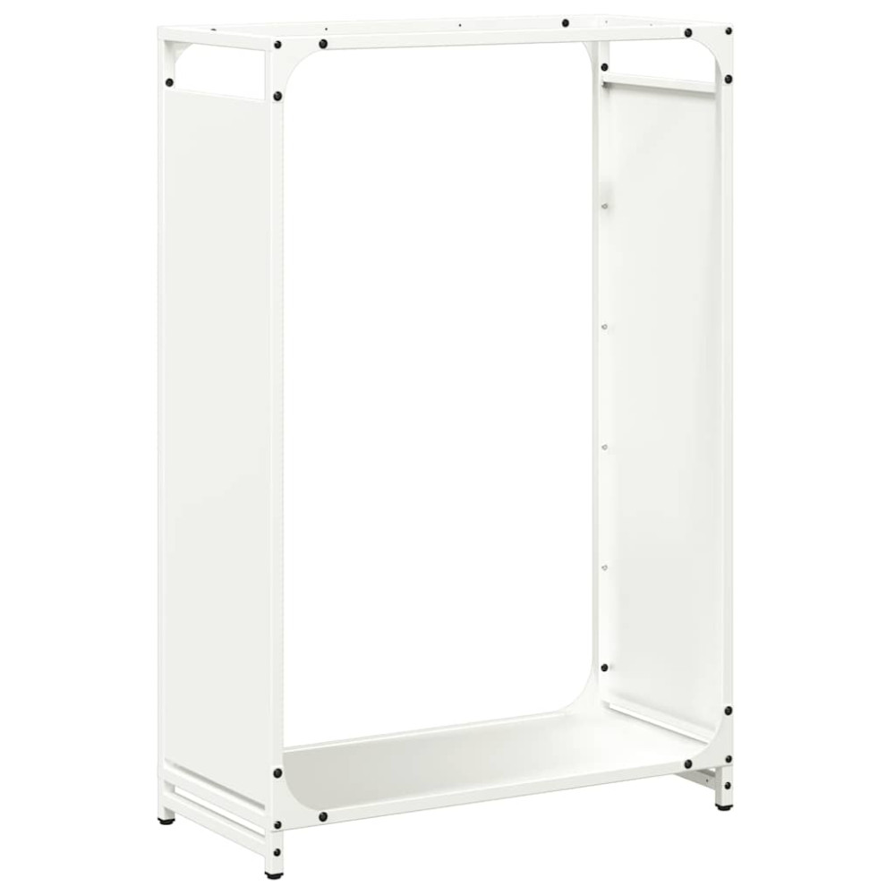 Produktbild för Vedställ vit 60x28x90 cm kallvalsat stål