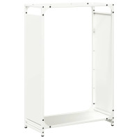 Produktbild för Vedställ vit 60x28x90 cm kallvalsat stål