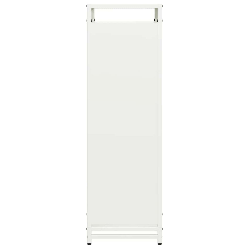 Produktbild för Vedställ vit 60x28x90 cm kallvalsat stål