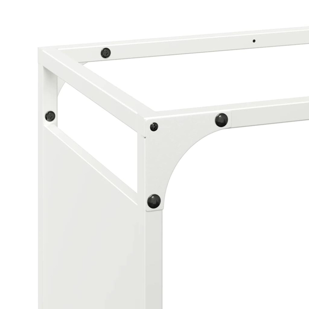 Produktbild för Vedställ vit 60x28x90 cm kallvalsat stål