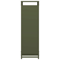 Produktbild för Vedställ olivgrön 60x28x90 cm kallvalsat stål