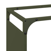 Produktbild för Vedställ olivgrön 60x28x90 cm kallvalsat stål