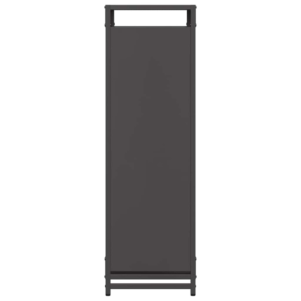 Produktbild för Vedställ svart 90x28x90 cm kallvalsat stål