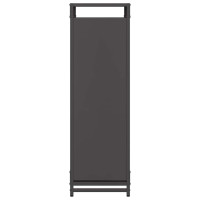 Produktbild för Vedställ svart 90x28x90 cm kallvalsat stål