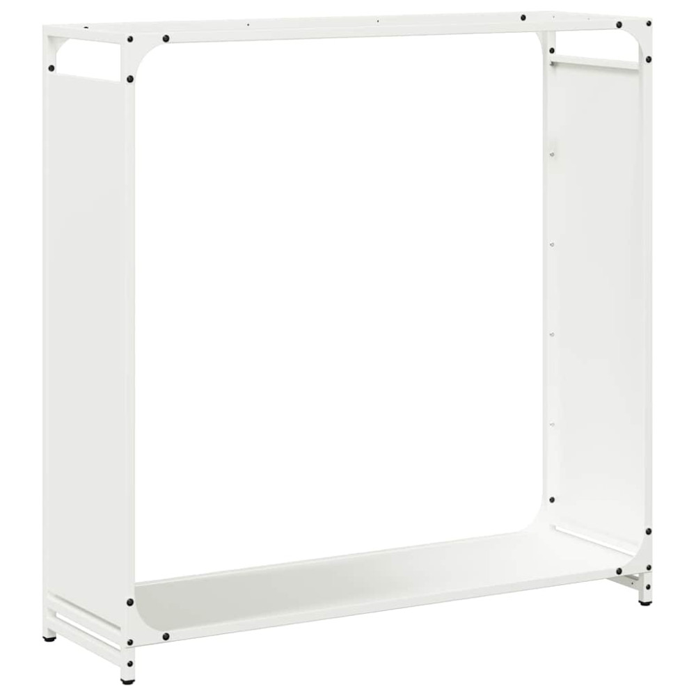 Produktbild för Vedställ vit 90x28x90 cm kallvalsat stål