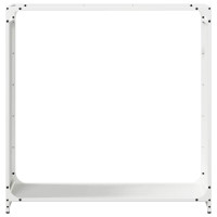 Produktbild för Vedställ vit 90x28x90 cm kallvalsat stål