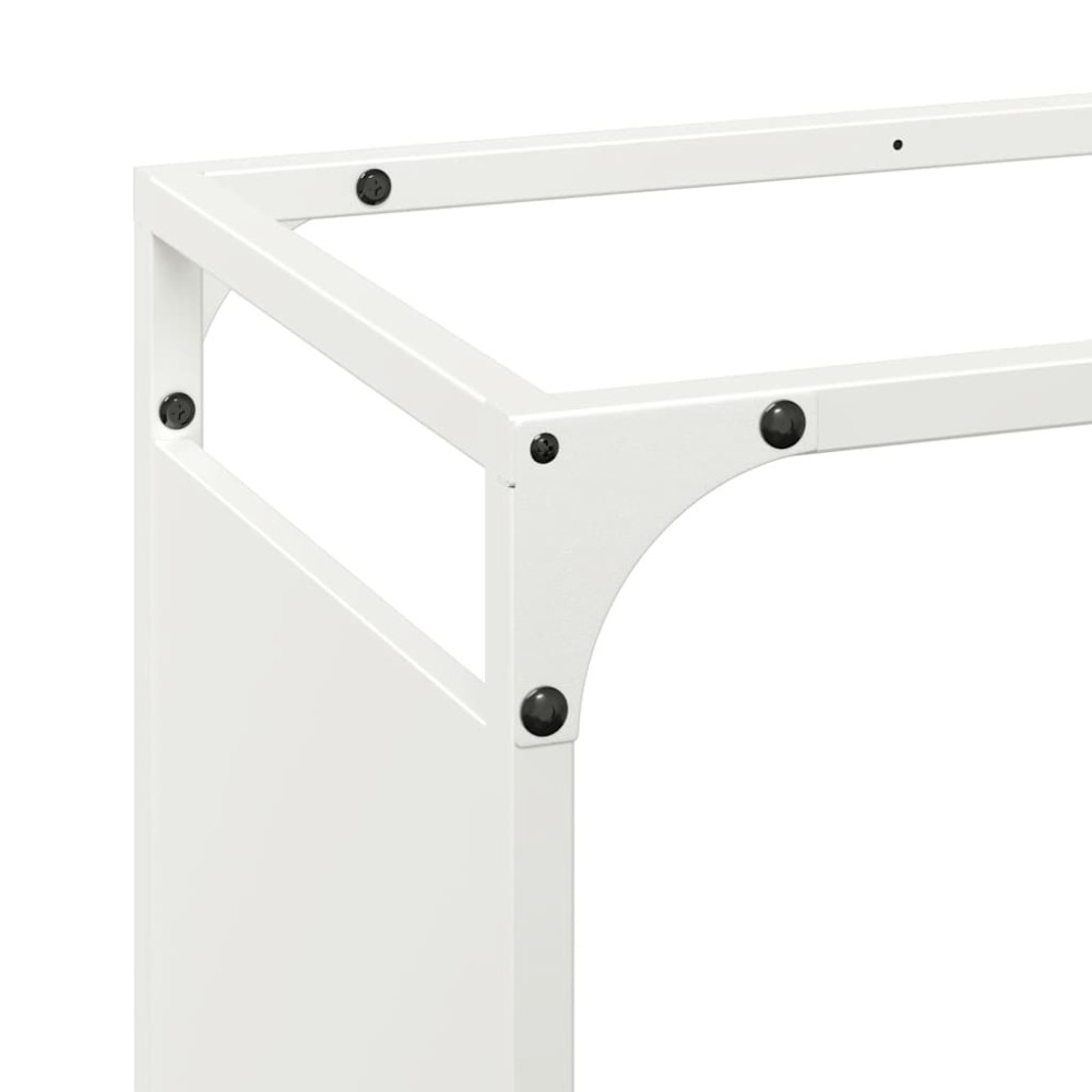 Produktbild för Vedställ vit 90x28x90 cm kallvalsat stål