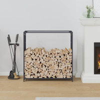 Produktbild för Vedställ antracit 90x28x90 cm kallvalsat stål