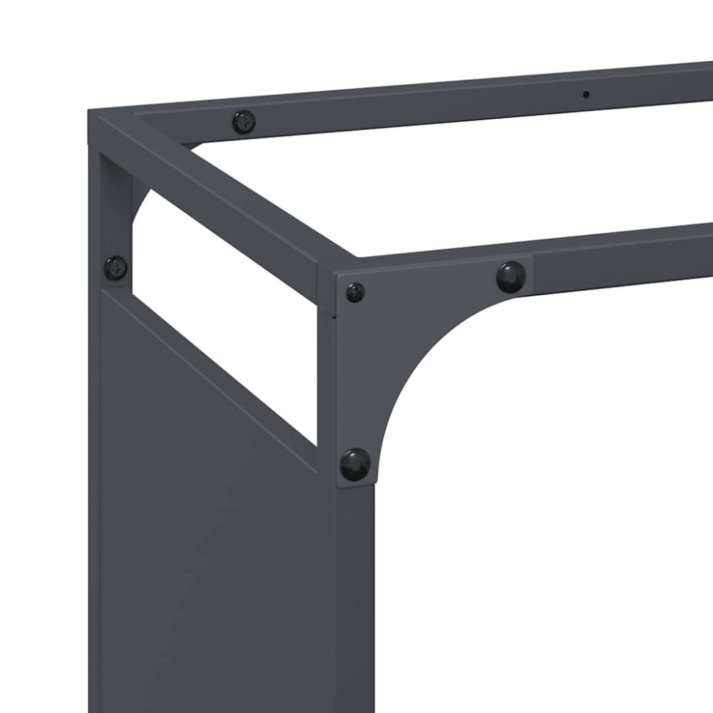 Produktbild för Vedställ antracit 90x28x90 cm kallvalsat stål